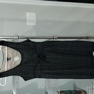 Adorable Carole Little black eyelet dress NWT